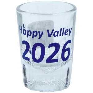 shot glass with Happy Valley 2026